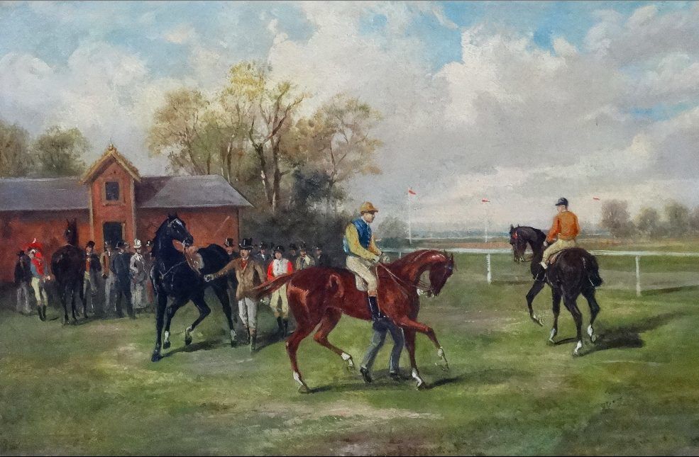 John Parker Davis (1832 1910) American ( Before The Off ) photo furniture