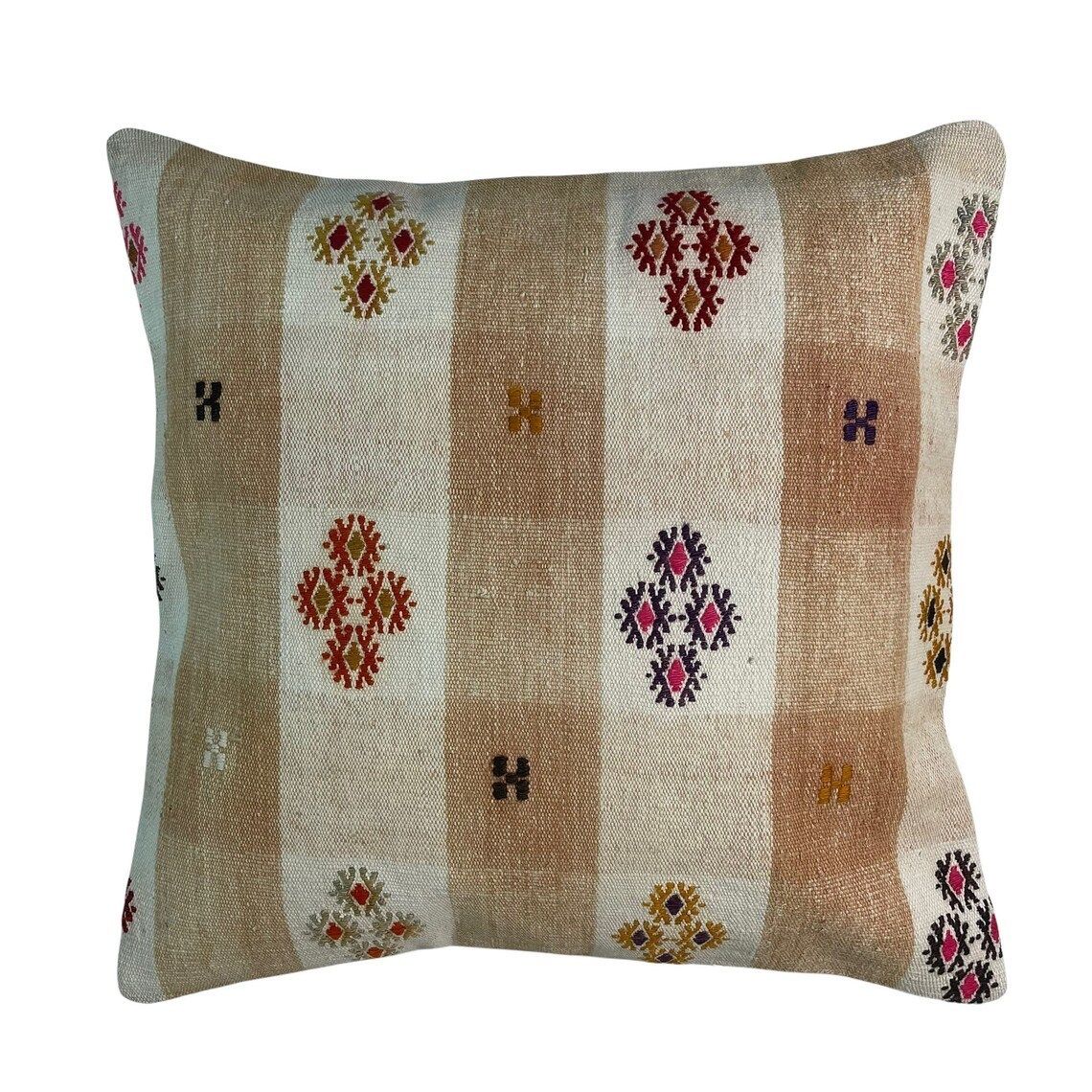 Tapis Kelim Kilim Pillow Cover ,Vintage Meditation Bench Kelim Teppich Boho Kilim
