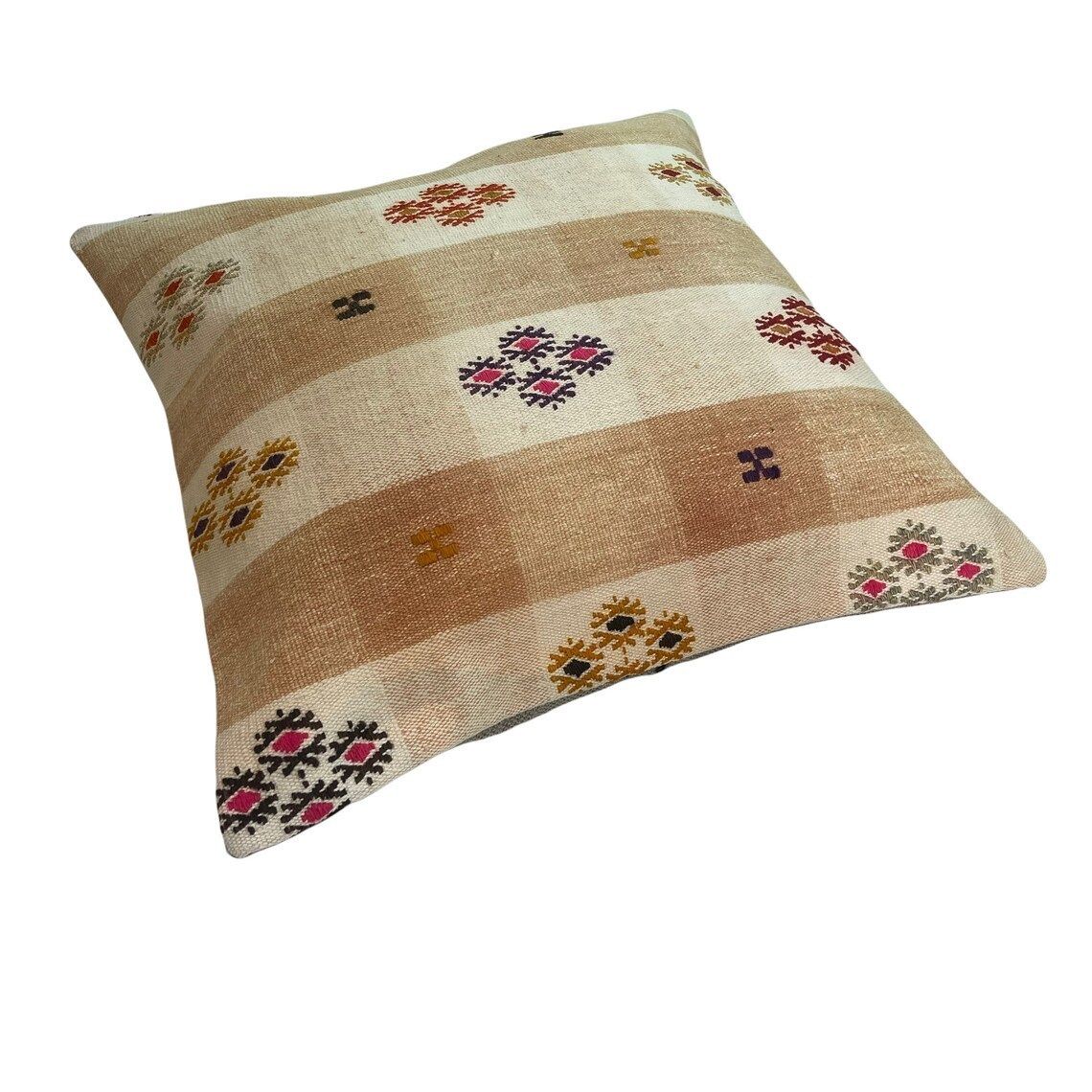 Tapis Kelim Kilim Pillow Cover ,Vintage Meditation Bench Kelim Teppich Boho Kilim photo vinterior