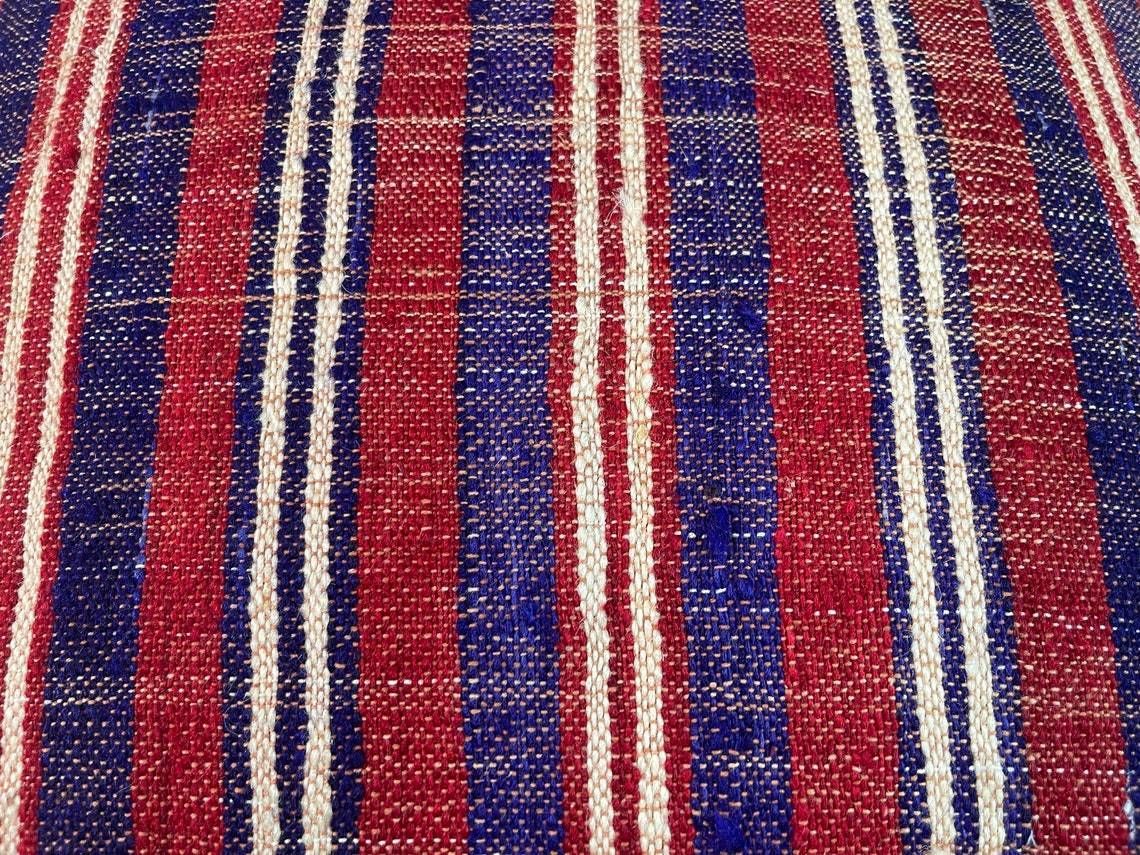 Tapis Kelim Kilim Pillow Cover ,Vintage Meditation Bench Kelim Teppich Boho Kilim photo Textiles