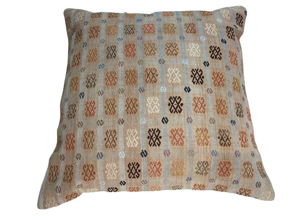 Tapis Kelim Kilim Pillow Cover ,Vintage Meditation Bench Kelim Teppich Boho Kilim photo vinterior