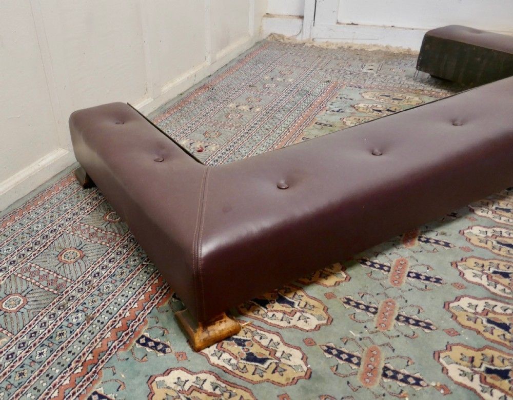 A Victorian Country House Leather Club Fender Hearth Seat photo furniture
