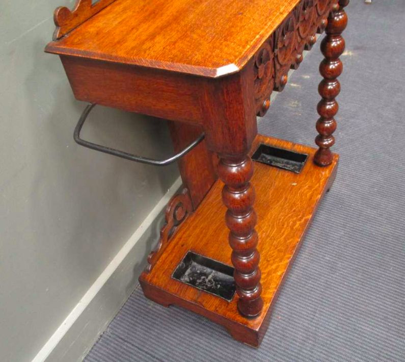 A Victorian Carved Oak Hallstand photo furniture