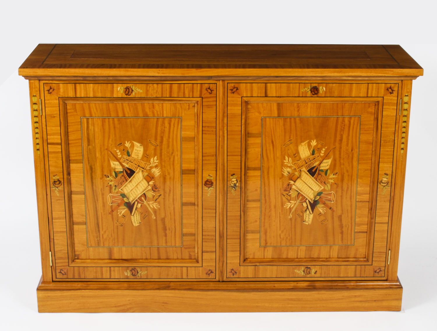 Bespoke Inlaid Satinwood & Marquetry Flat Screen Tv Lift Cabinet photo furniture