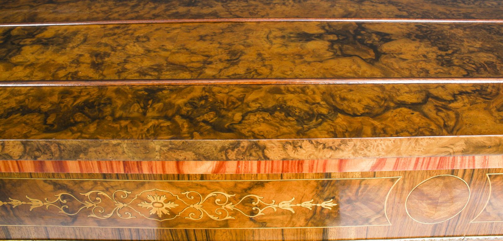 Bespoke Inlaid Burr Walnut & Marquetry Tv Plasma Lift Cabinet photo 12500.0