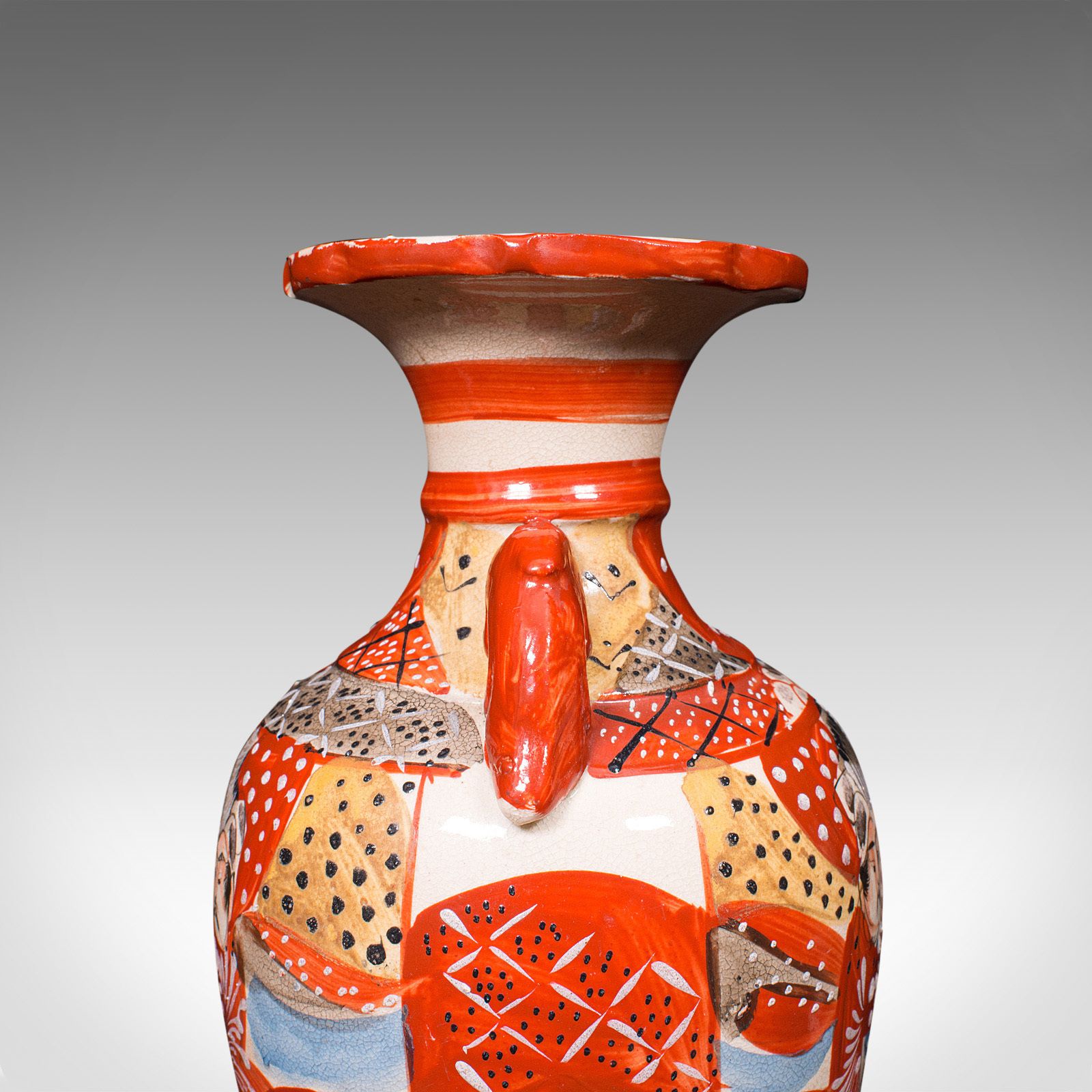 Pair Of Antique Imari Vases, Japanese, Hand Painted, Meiji, C.1900 photo for sale