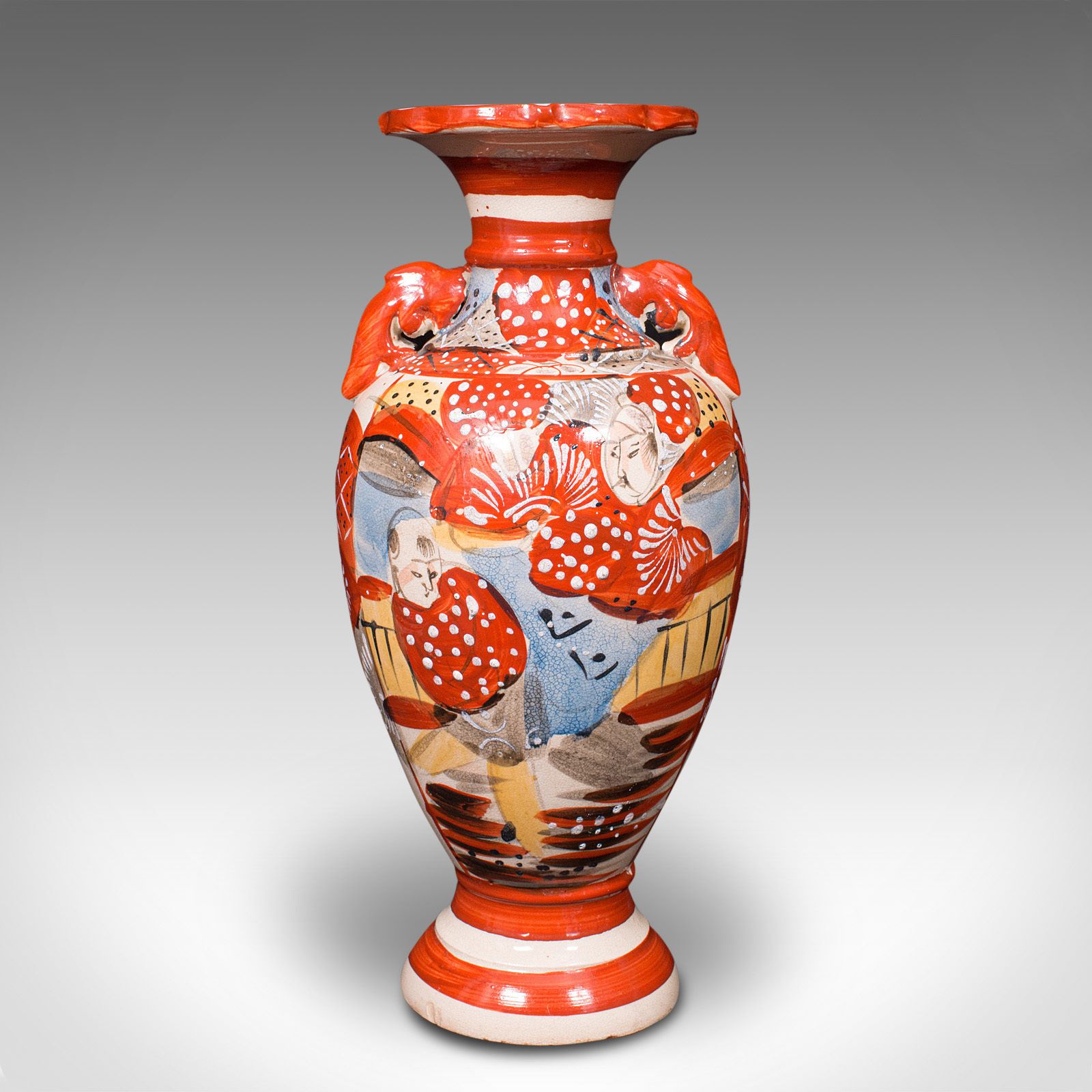 Pair Of Antique Imari Vases, Japanese, Hand Painted, Meiji, C.1900 photo 1295.0