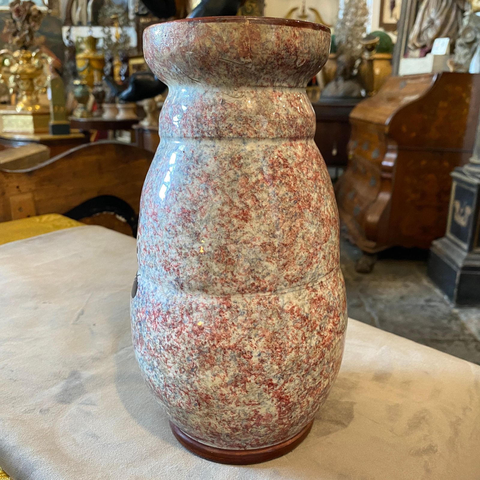 photo for sale 1930s Art Deco Ceramic Italian Vase By Bitossi