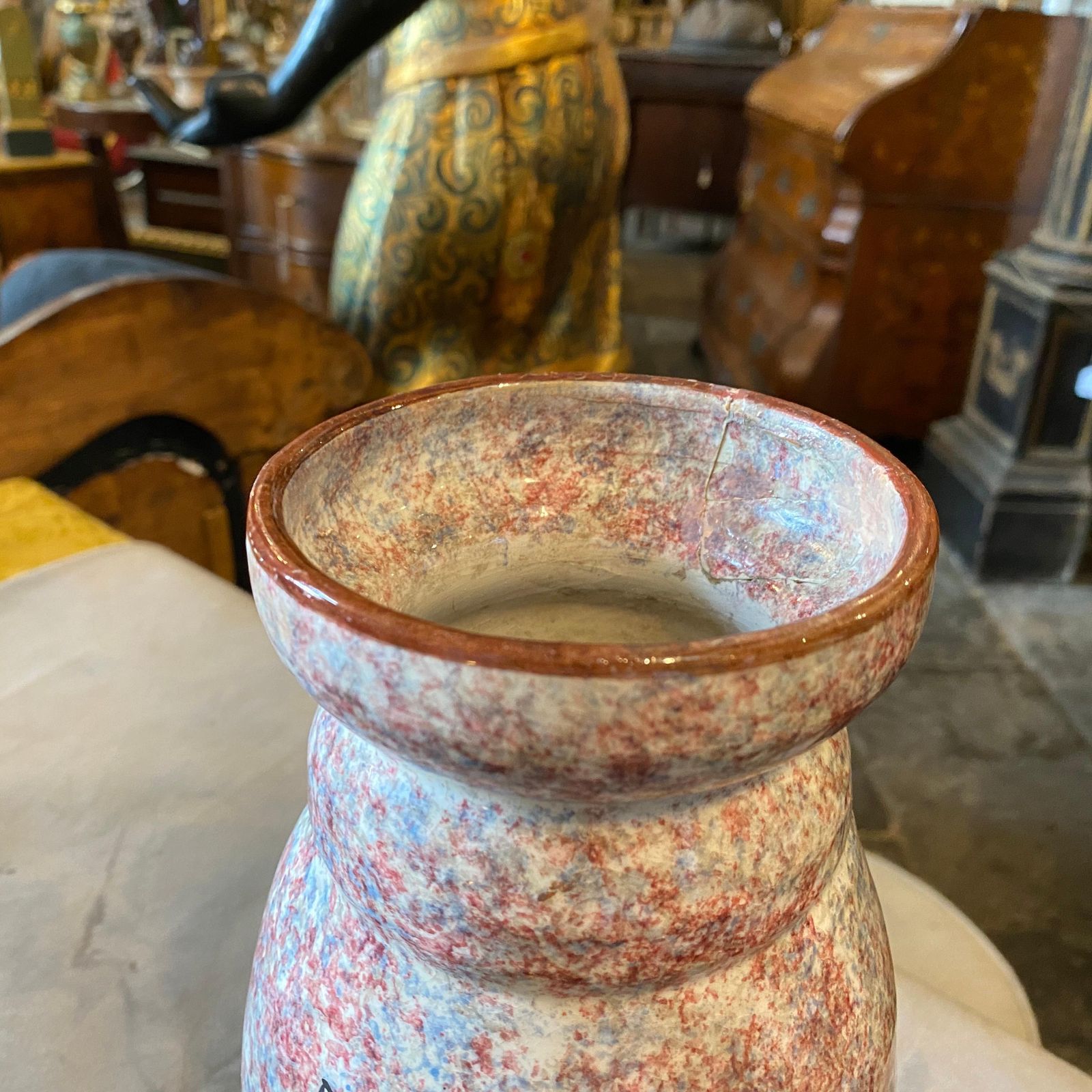 432.0 1930s Art Deco Ceramic Italian Vase By Bitossi photo