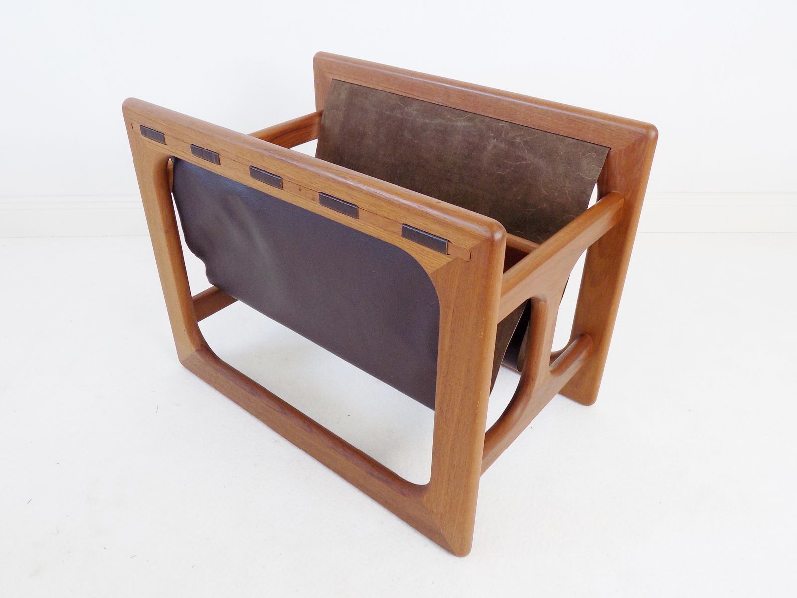 Teak Magazine Rack By Aksel Kjersgaard For Salin Mobler