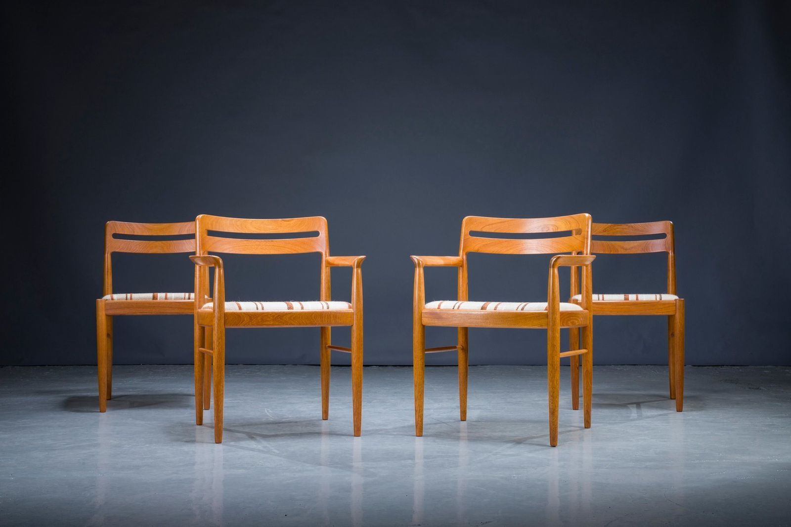 Mid Century Danish Teak Dining Chairs By Hw Klein For Bramin, 1970s, Set Of 4 photo furniture