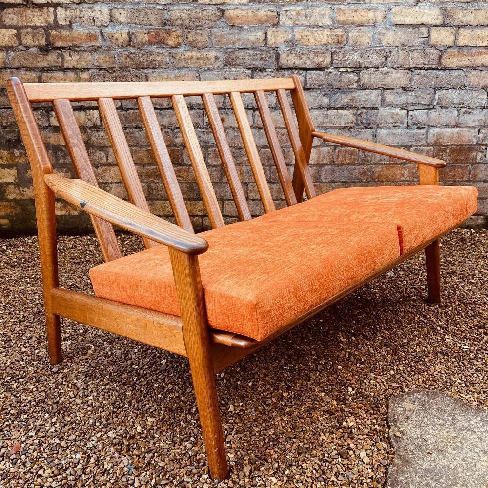 Danish Fdb Poul Volther Model J56 Two Seater Sofa photo 1395.0