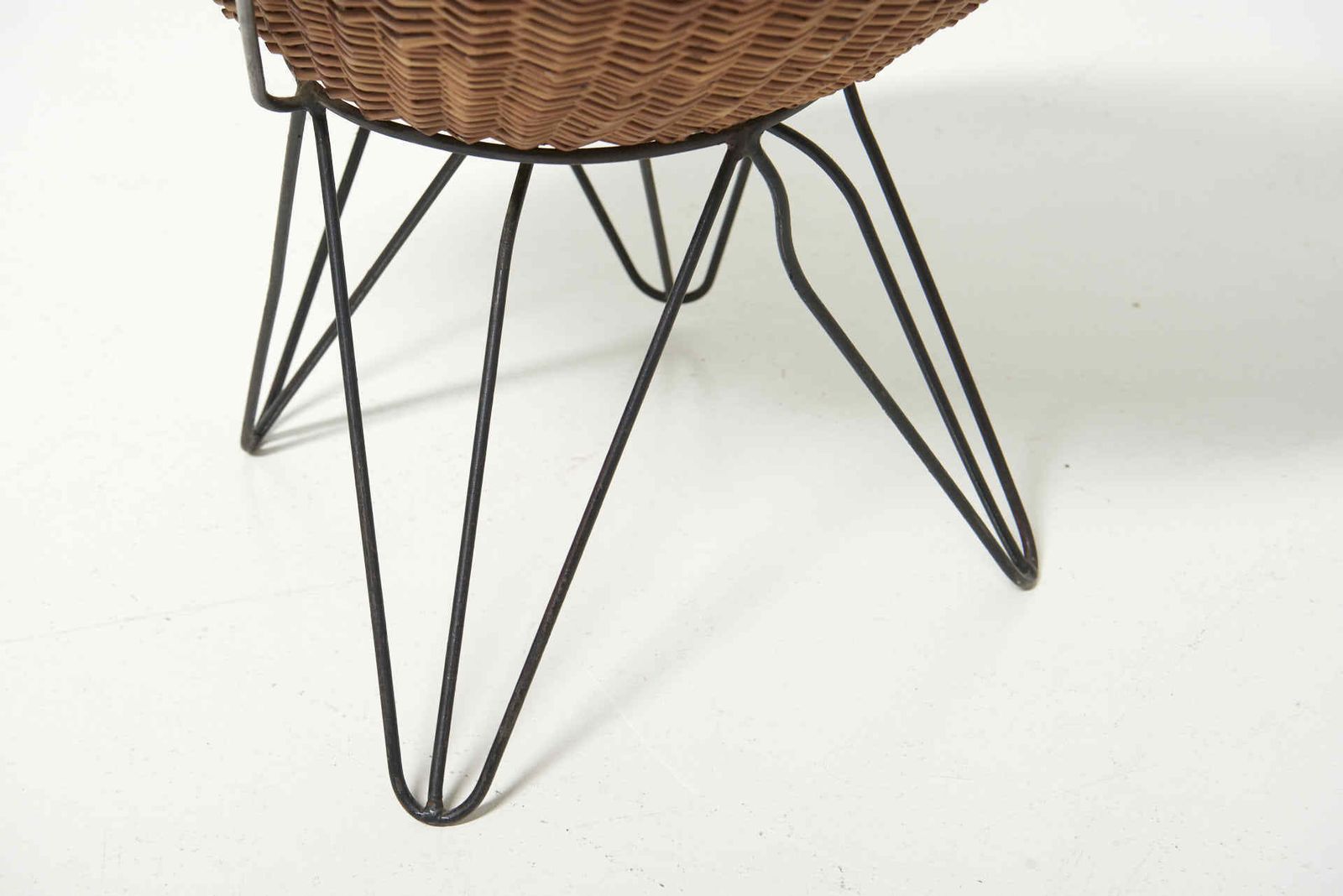 A Rattan Children Chair With Hairpin Legs, Netherlands   1950's photo for sale