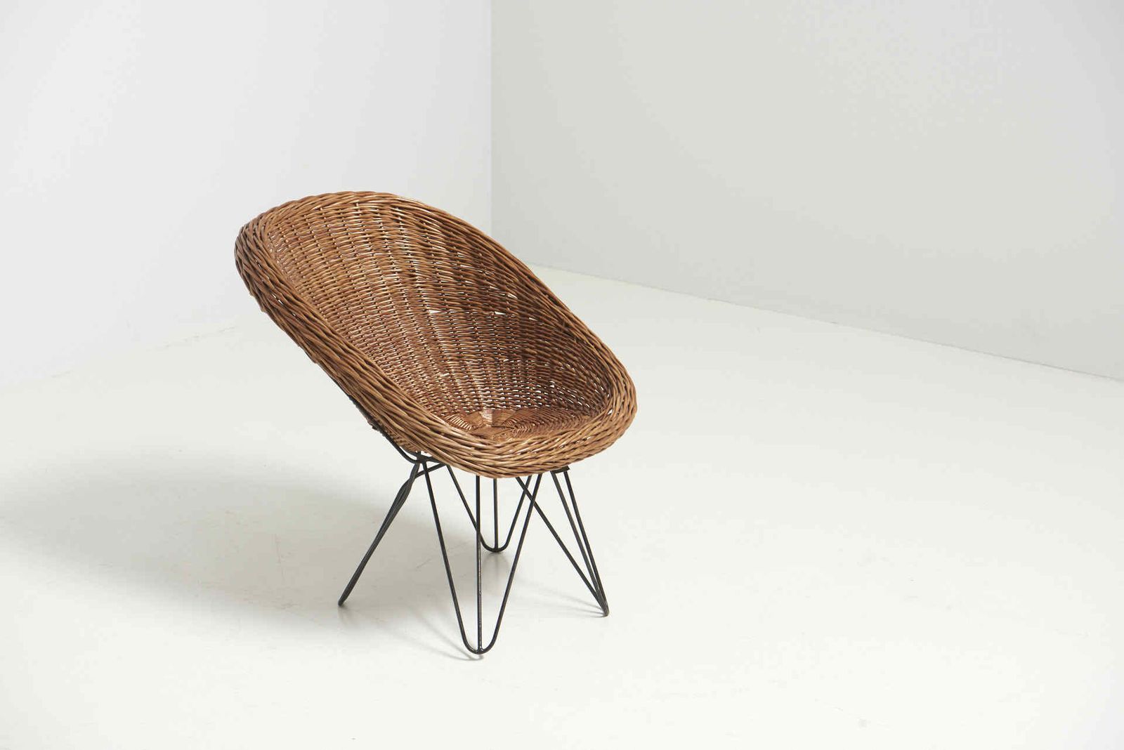 A Rattan Children Chair With Hairpin Legs, Netherlands   1950's photo 220.0