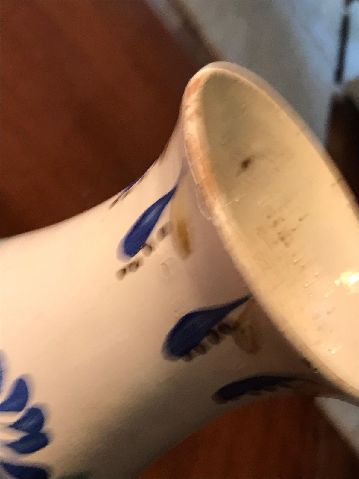Folk Vase Ceramic Pottery Vase With Wear Marks, Marked 'Tata Lénárd' photo vinterior