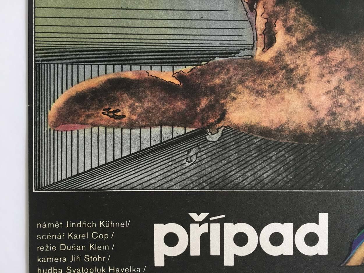 Original Film Poster, The Dead Schoolmate, Zdeněk Ziegler, 1976, Genuine Czech Vintage Print photo Art