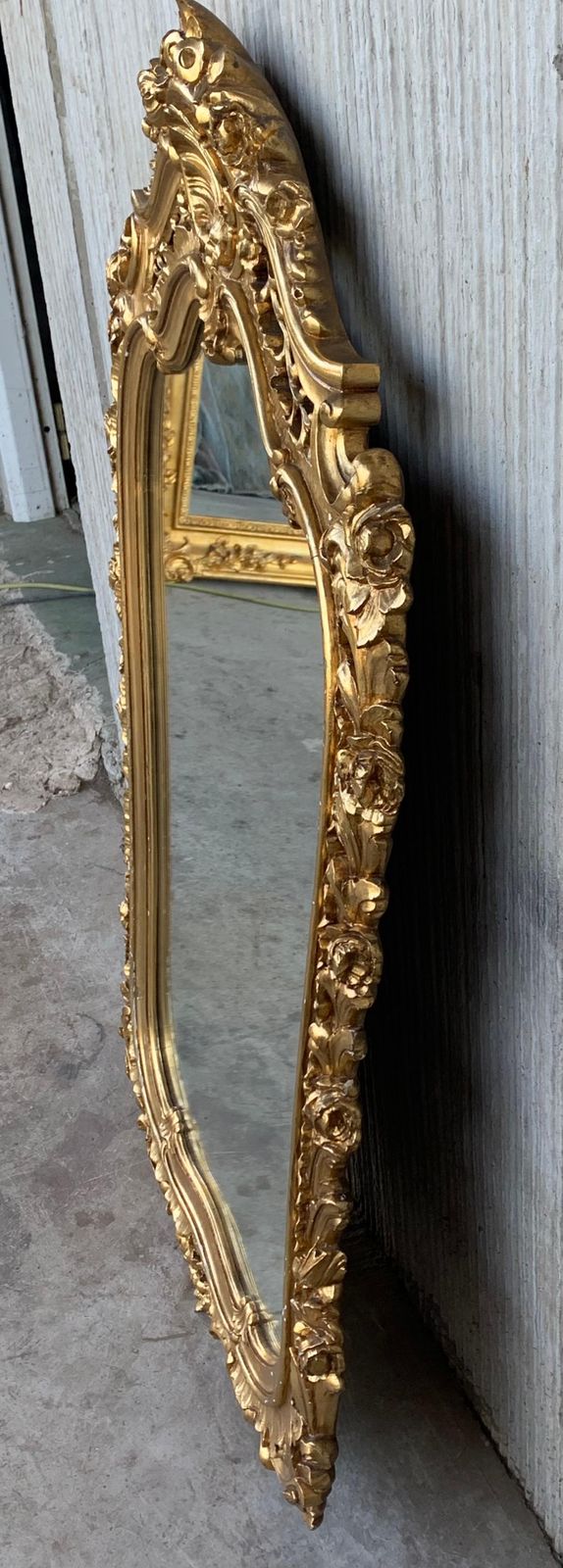 Early 20th French Empire Period Carved Gilt Wood Mirror photo for sale