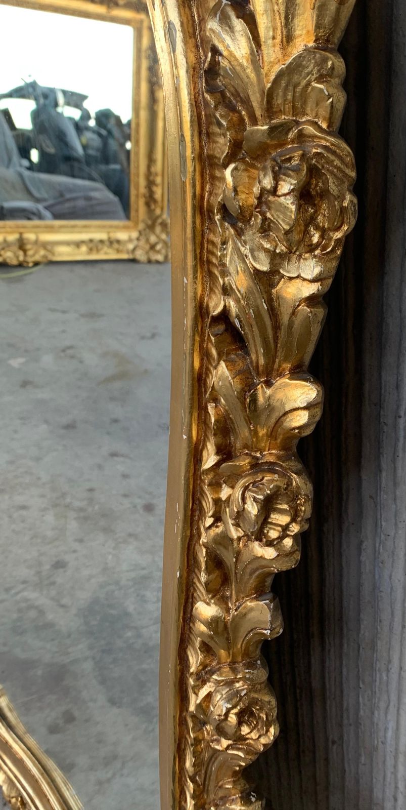 Early 20th French Empire Period Carved Gilt Wood Mirror photo buy