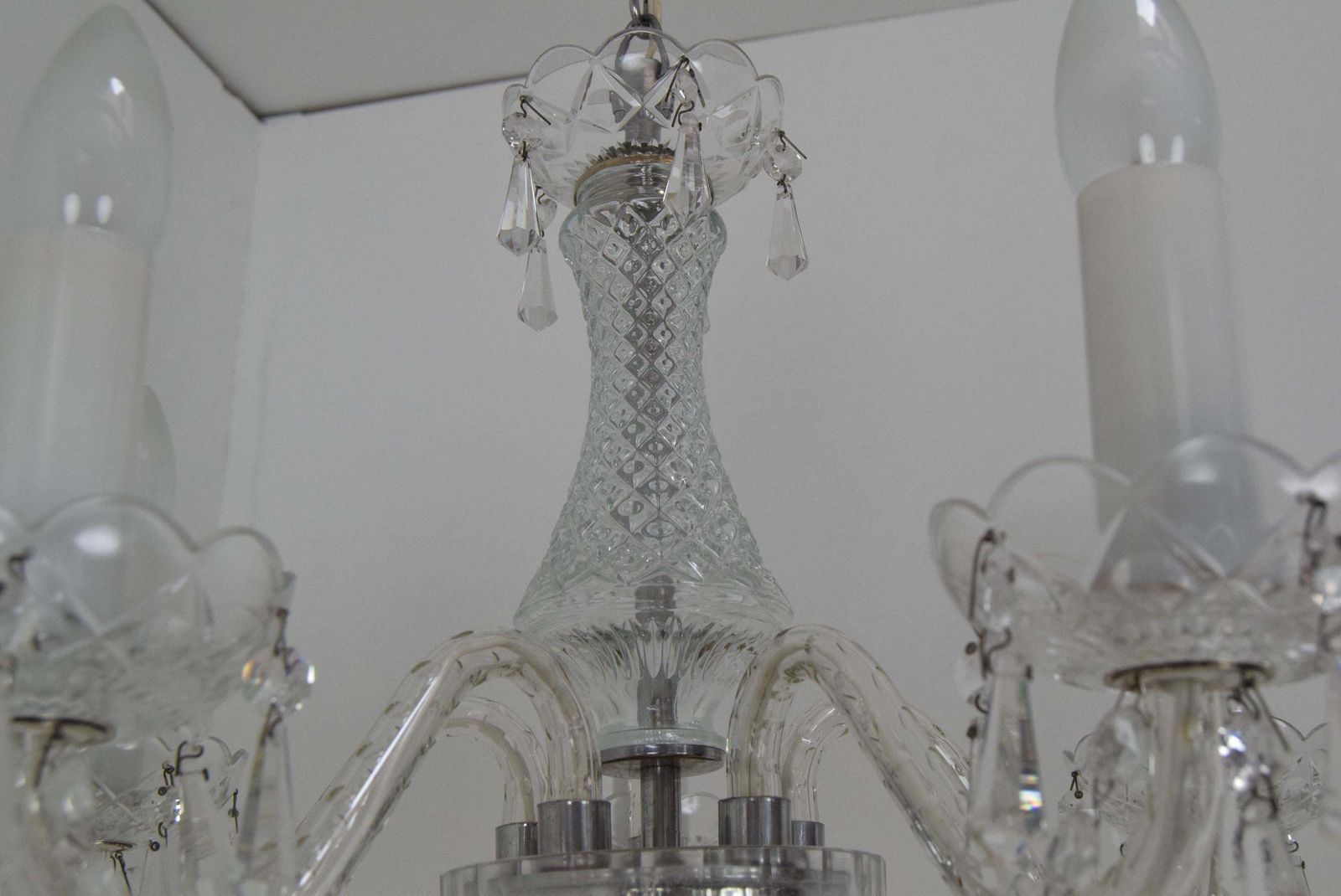photo vinterior Mid Century Crystal Glass Chandelier By Kamenicky Senov,1960's.