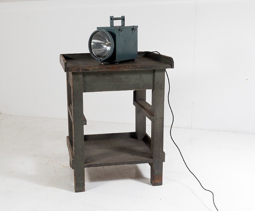 1920s Industrial Military Table Lamp | Unusual Old Torch Light