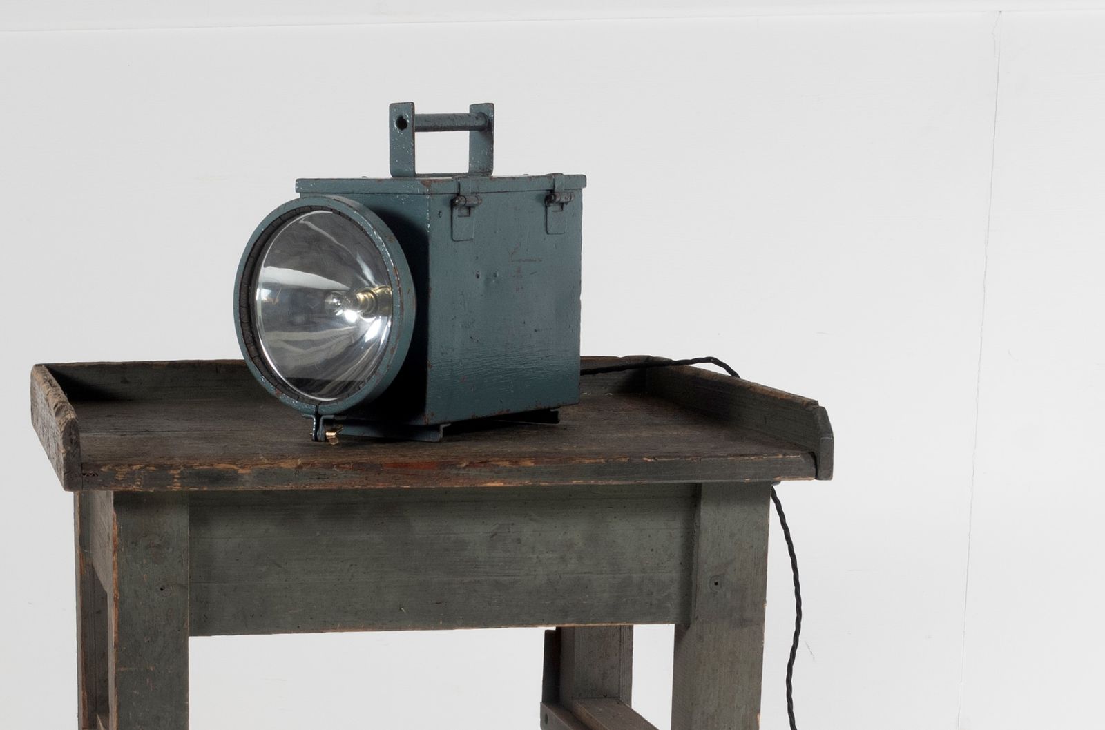 1920s Industrial Military Table Lamp | Unusual Old Torch Light photo buy