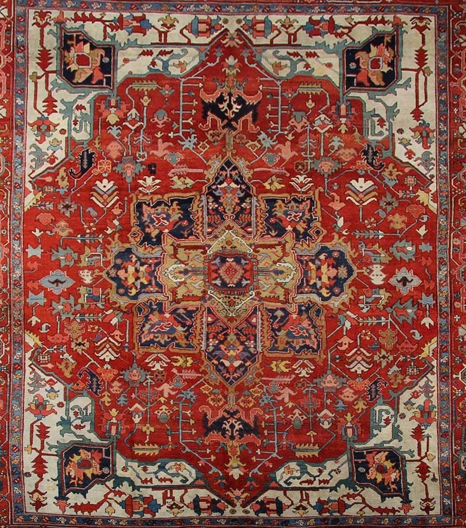 Rare Antique Rug Traditional Handmade Carpet Large Wool Rust Rug photo buy