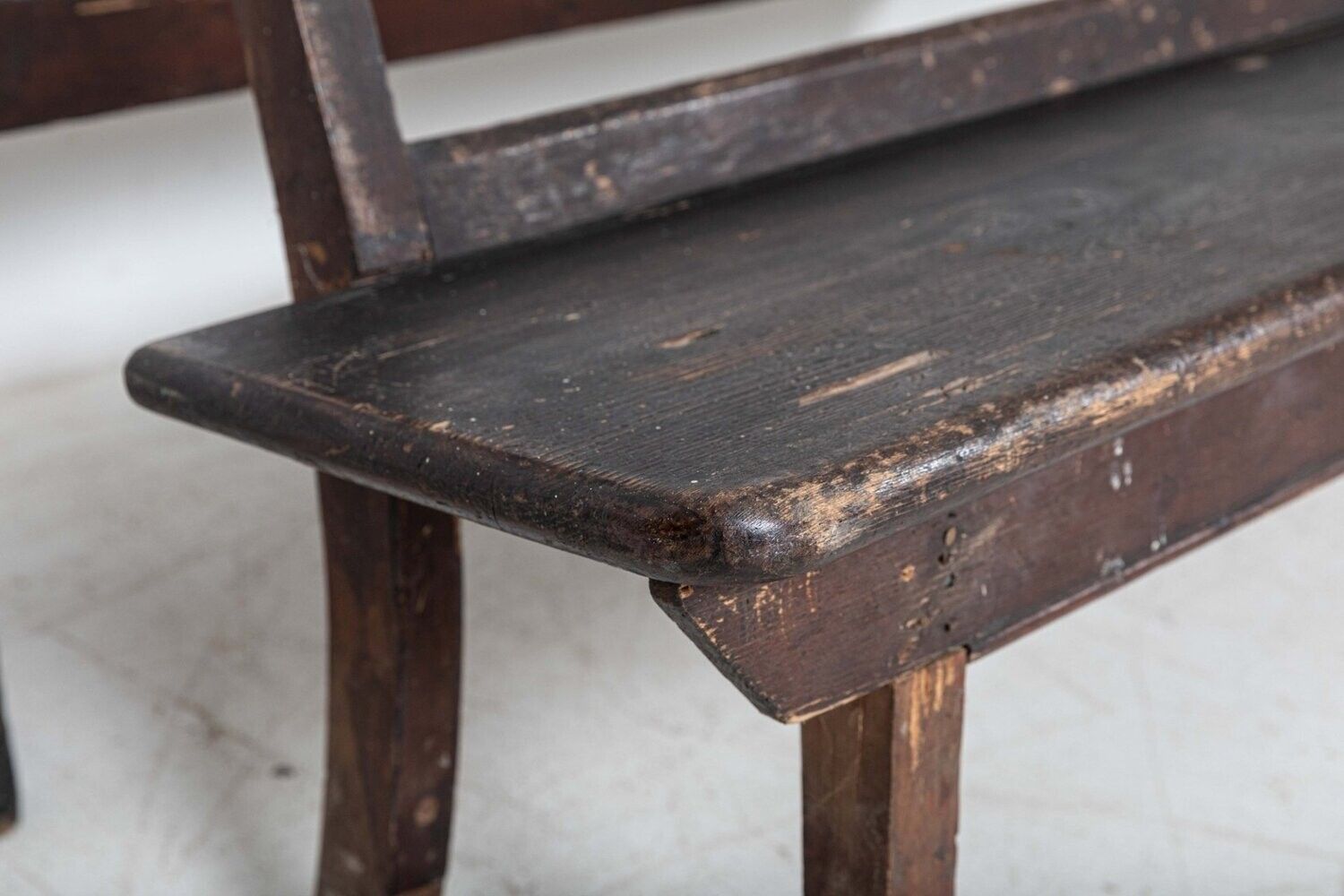 photo furniture Pair 19thc English Pine Chapel Benches