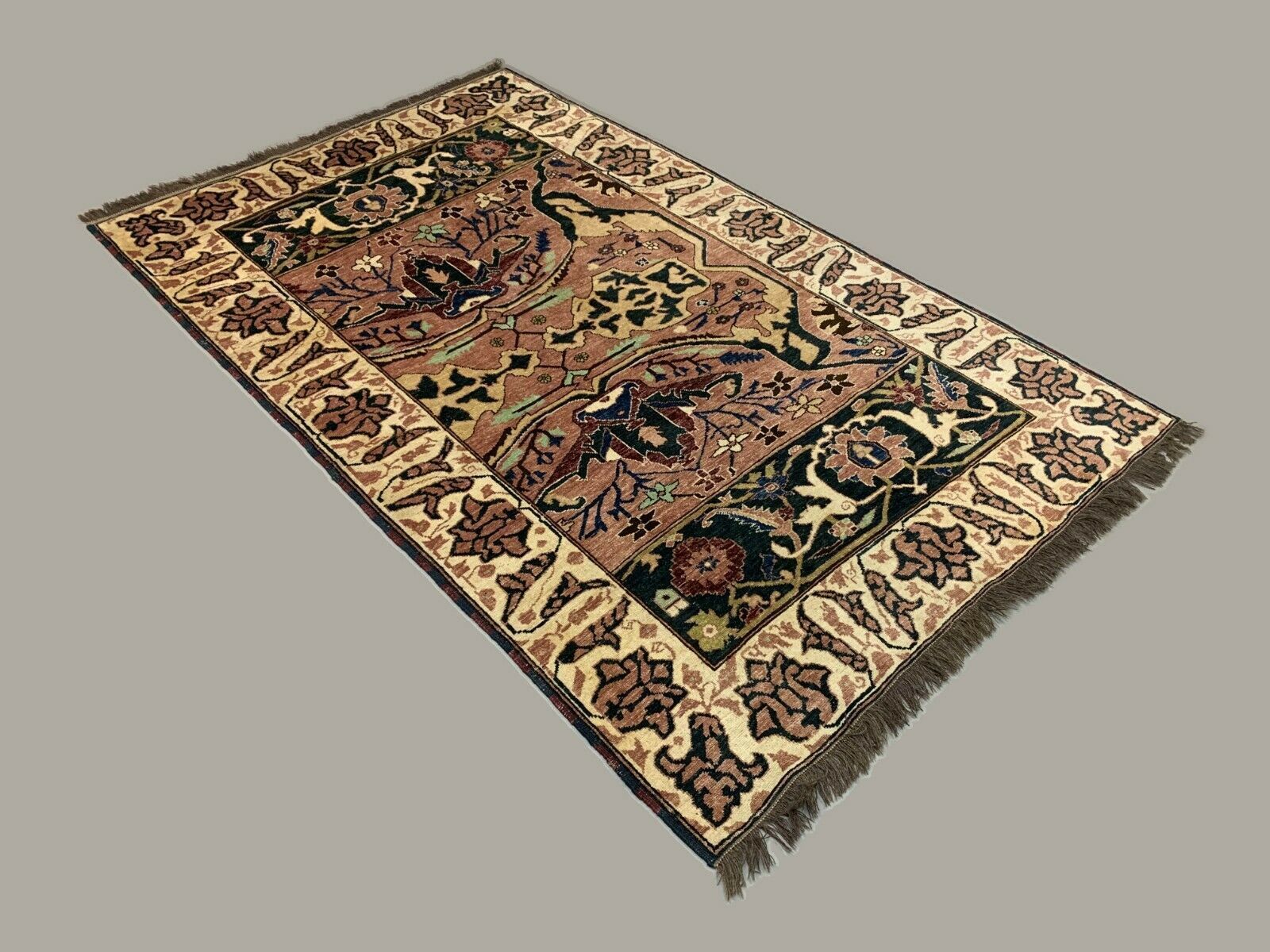 Unusual Afghan Wool Ziegler Rug 250x156 Cm Handmade Chobi Rug, Purple Beige Blue photo furniture