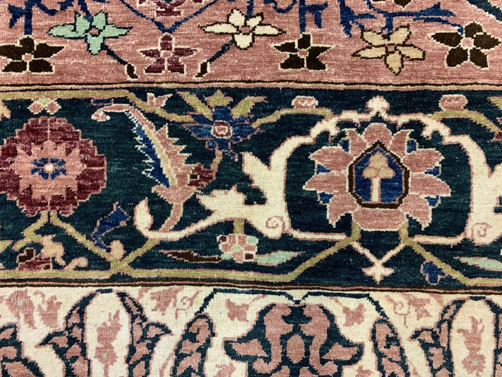 Unusual Afghan Wool Ziegler Rug 250x156 Cm Handmade Chobi Rug, Purple Beige Blue photo vintage