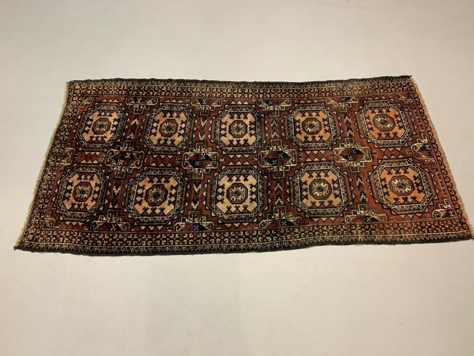 Taimuri Afghan Tribal Rug 188x94 Cm Black Brown photo Textiles