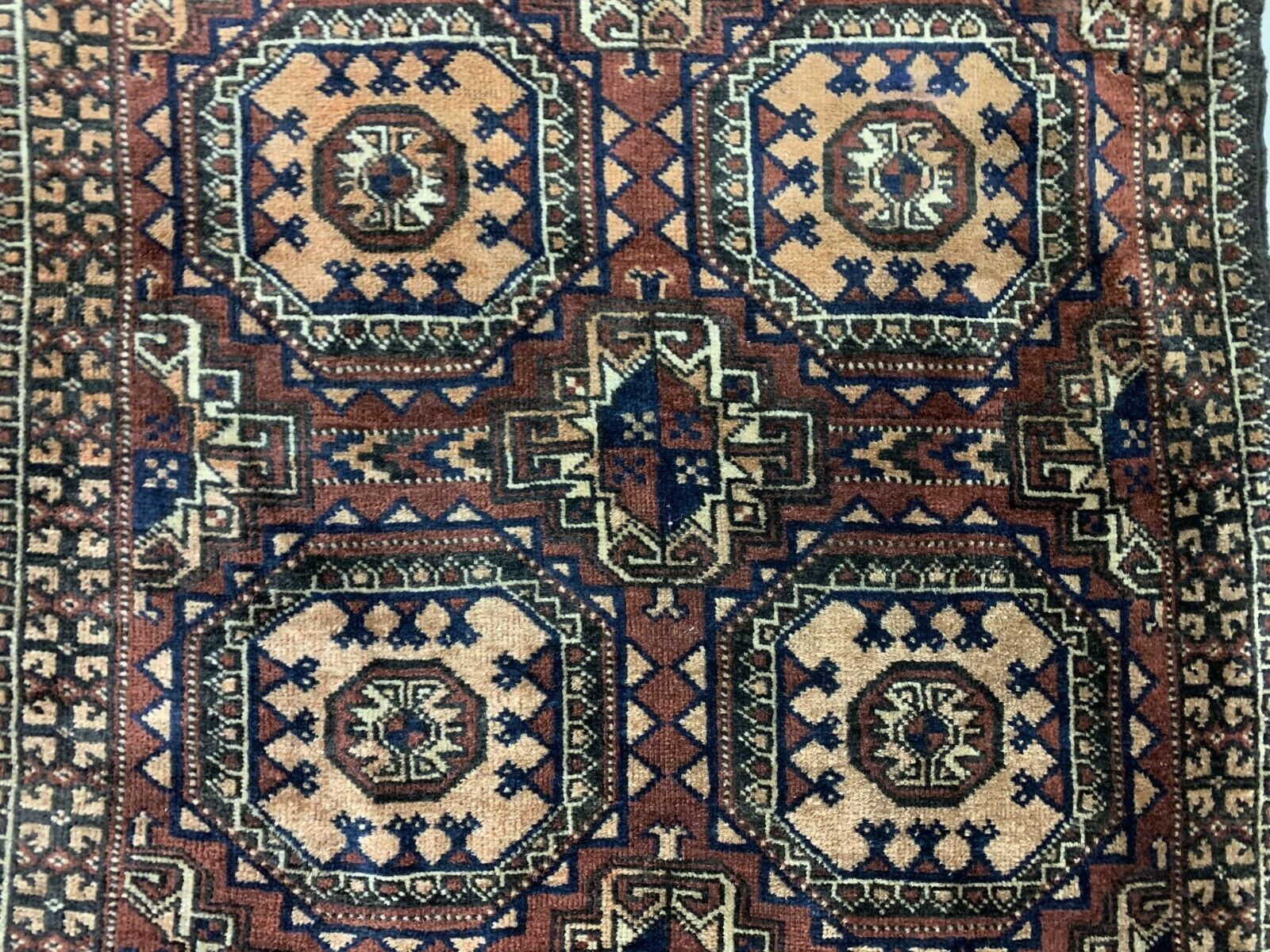 Taimuri Afghan Tribal Rug 188x94 Cm Black Brown photo vintage