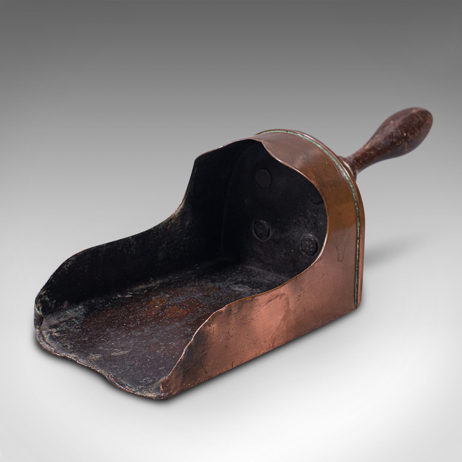 Antique Coal Scuttle, English, Copper, Fireside Bucket, Scoop, C.1880 photo vinterior