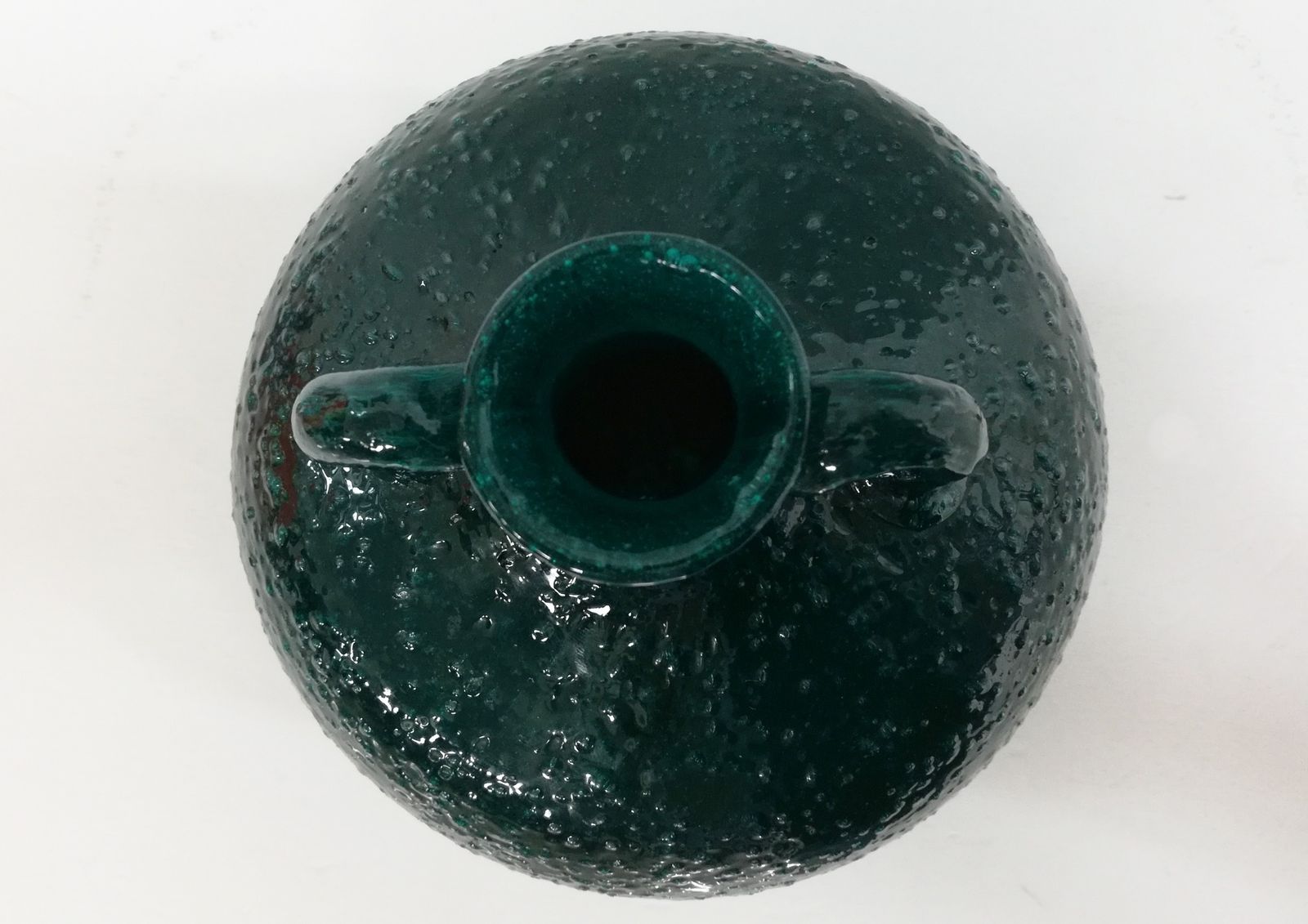Seguso Vetri D'arte, White Vase In Green Pulegoso Glass   Murano, 1939 photo furniture