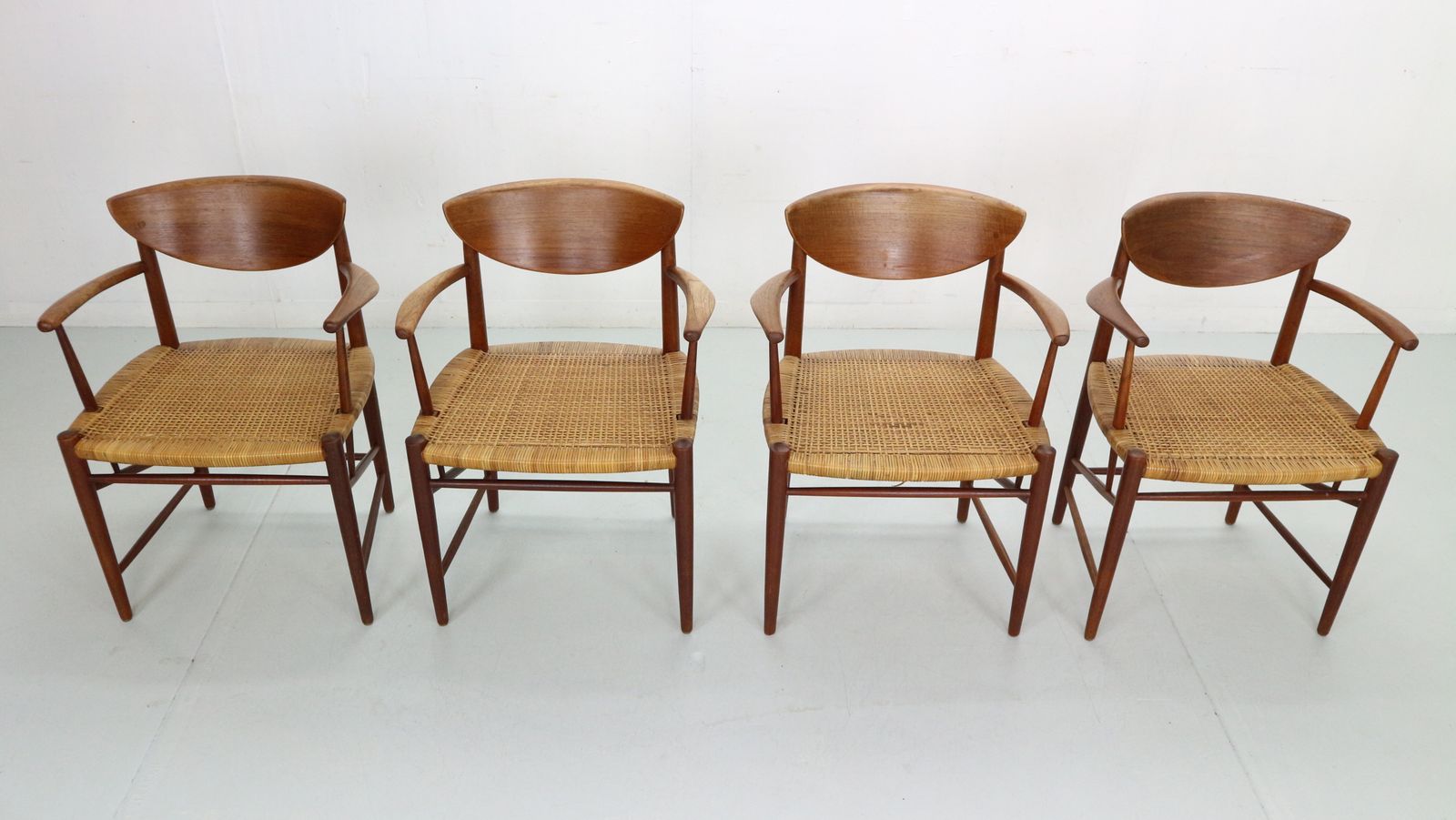 Peter Hvidt & Orla Mølgaard Nielsen Set Of 4 Armchairs No 317, Denmark 1950 photo 4207.0