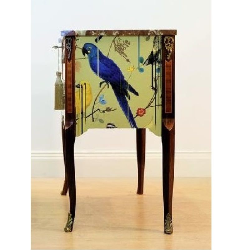 Classic Gustavian Louis XV Style Chest With Christian Lacroix Design photo for sale