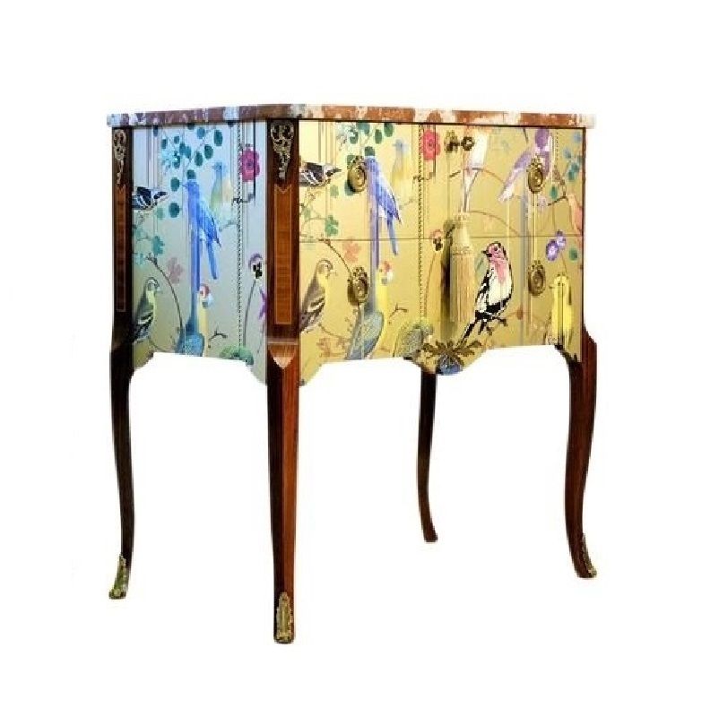 Classic Gustavian Louis XV Style Chest With Christian Lacroix Design photo vintage