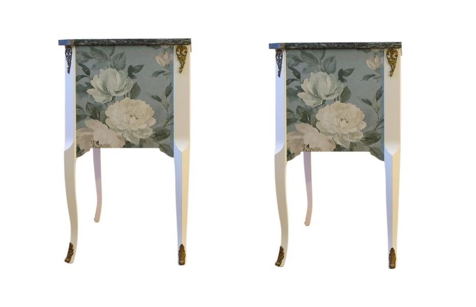 Classic Gustavian Louis XV Style Chests With Floral Pattern photo Furniture