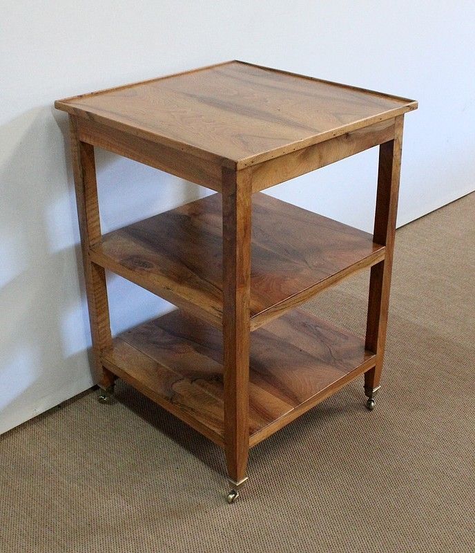 Rolling Trolley In Blond Walnut, 1st Part Of The 19th Century photo furniture
