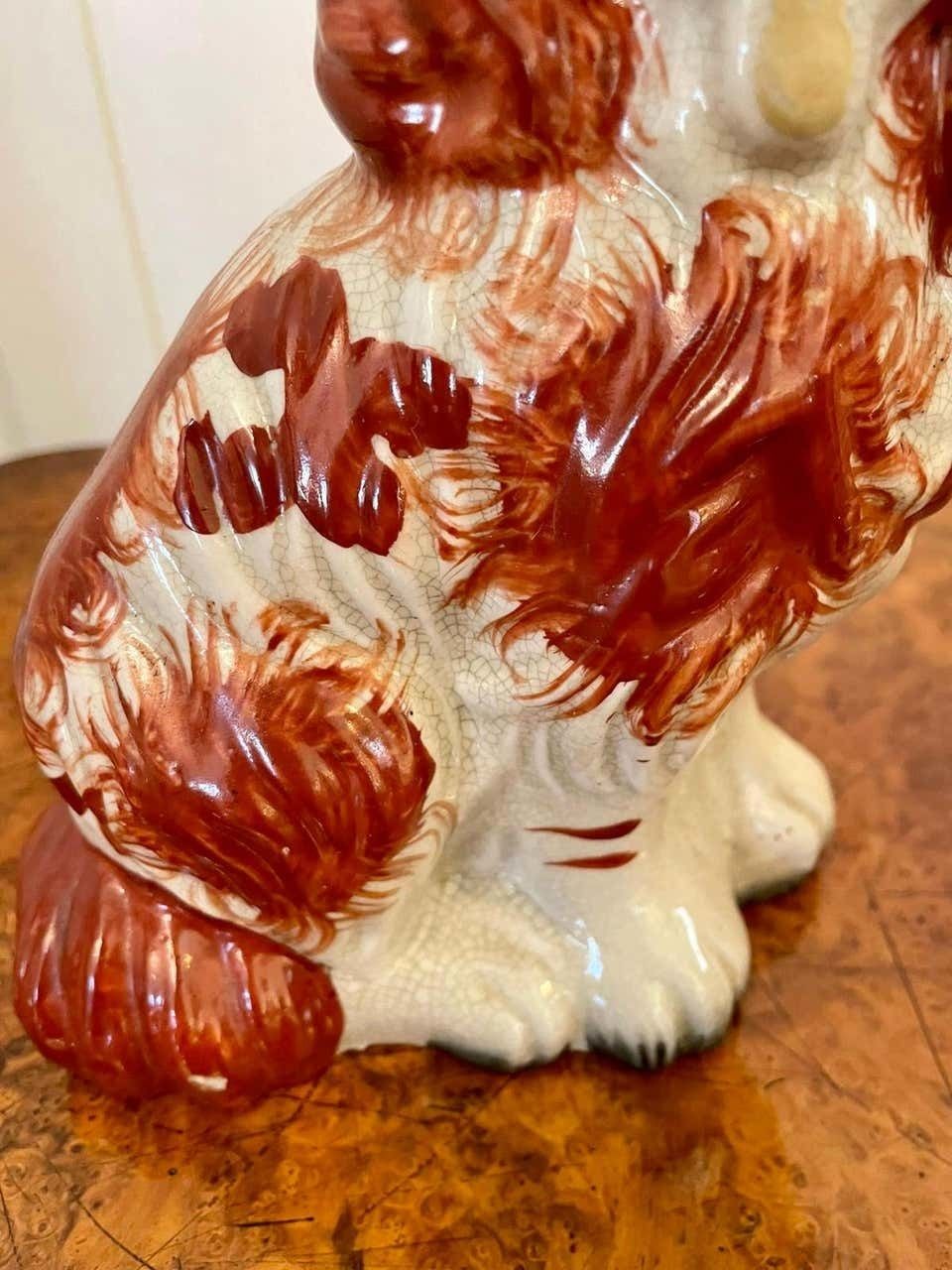 Pair Of Antique Victorian Staffordshire Dogs photo buy
