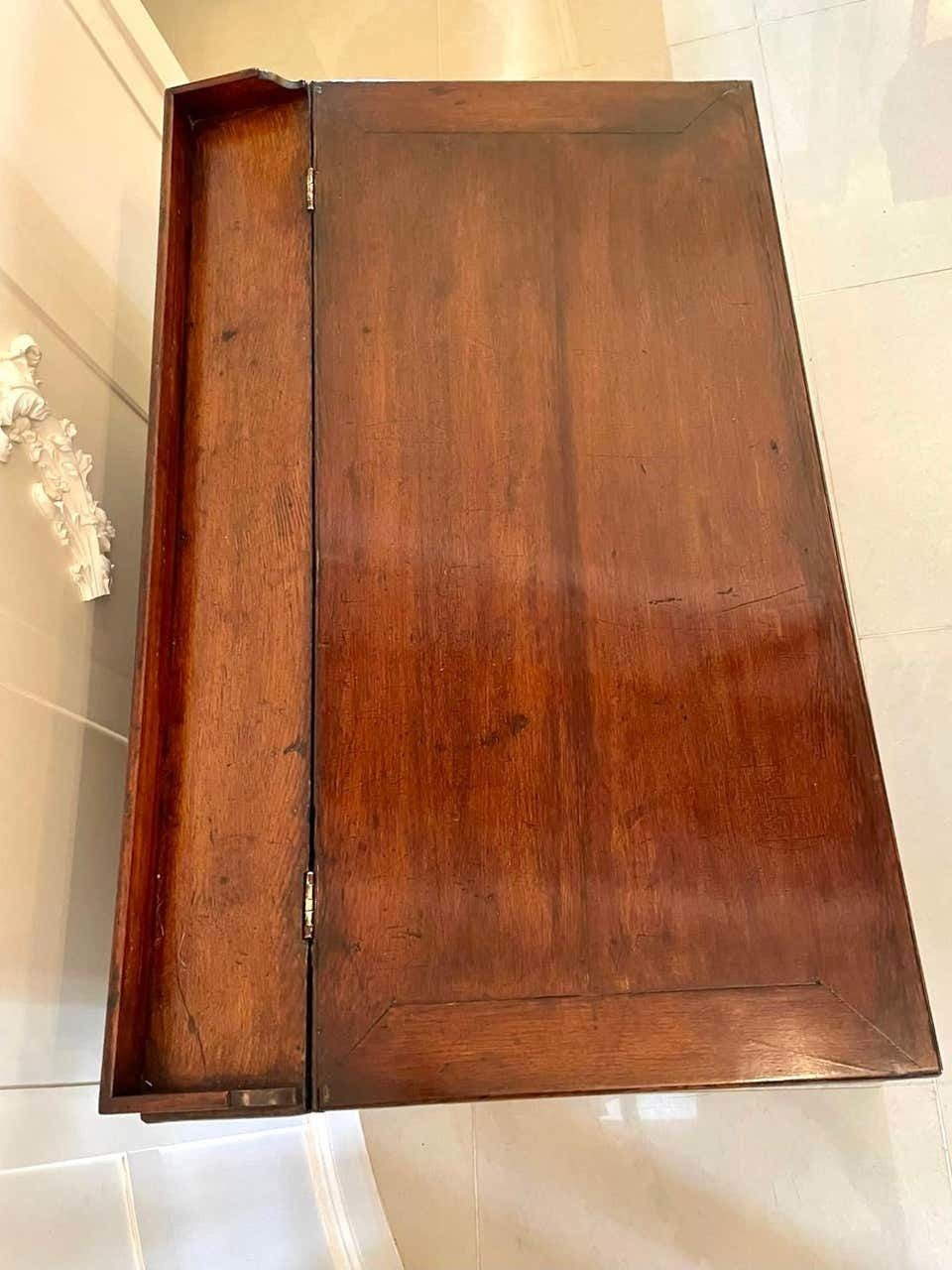 photo furniture Unusual Antique George Lii Mahogany And Oak Desk