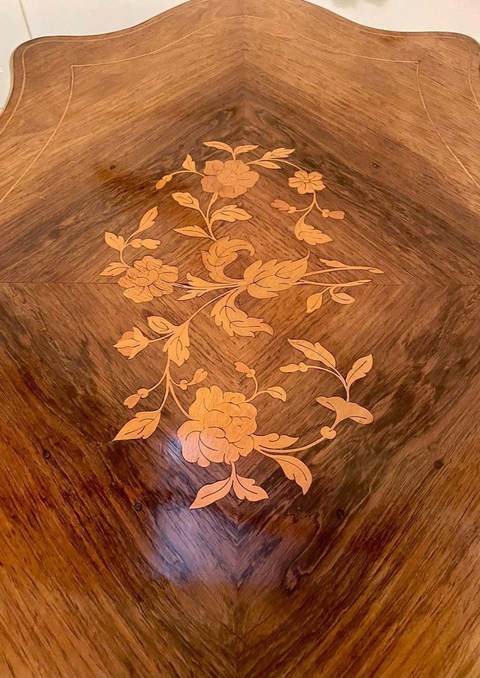 Quality Antique Louis XV French Marquetry Inlaid Center Table photo vinterior