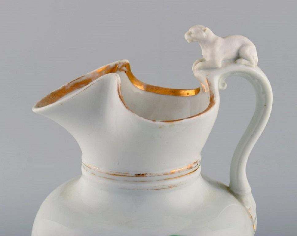 Antique Bing & Grøndahl Chocolate Jug In Porcelain Modelled With A Lion photo furniture