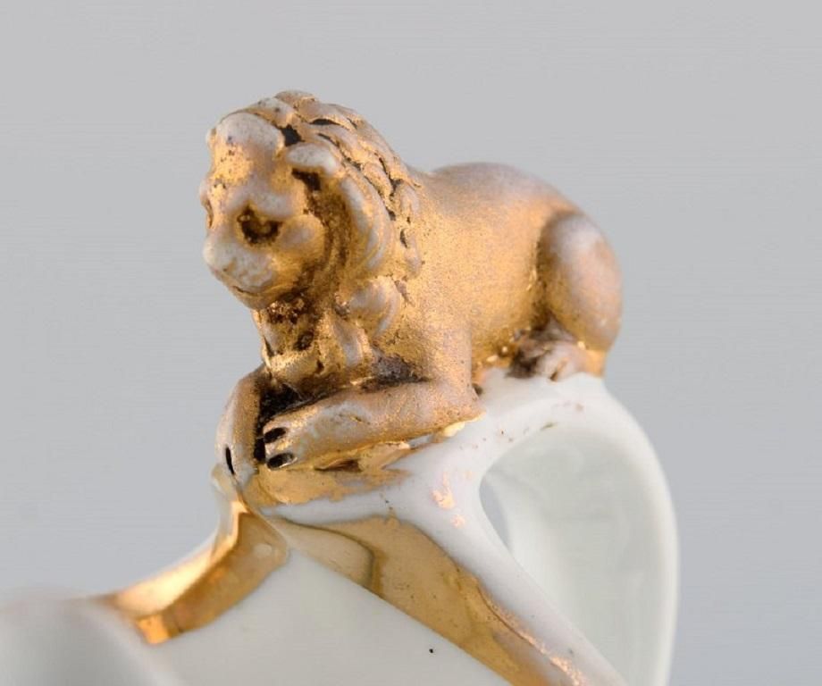 Antique Bing & Grøndahl Chocolate Jug In Porcelain Modelled With A Lion photo Home Decor