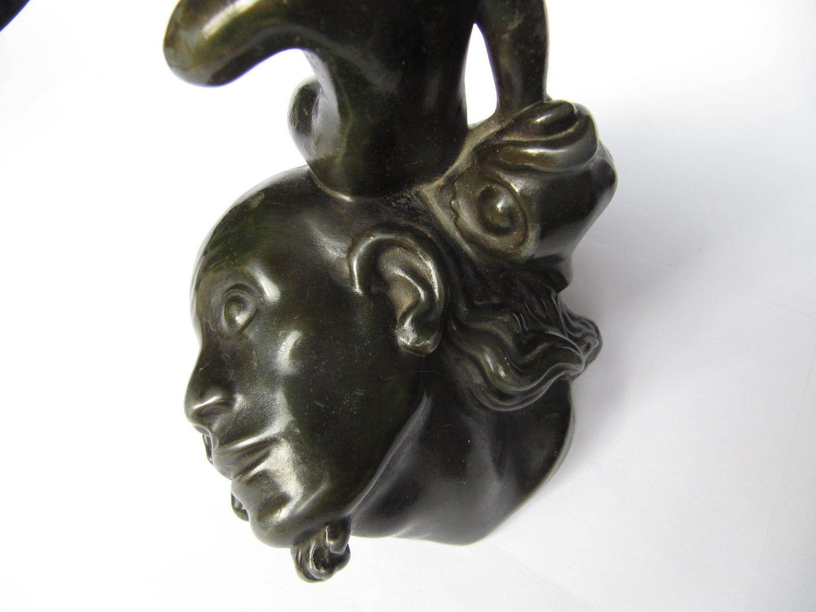 Just Andersen Art Deco 'Bronzed' Sculpture C1930s Seaboy Sitting On A Large Head Or Bust photo furniture