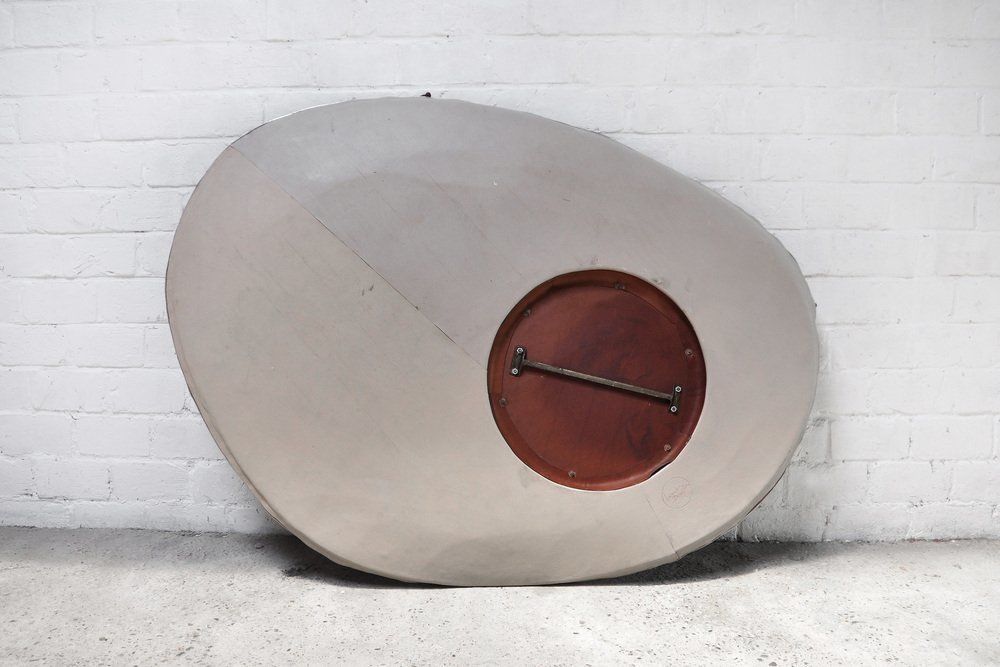 Sculptural Free Form Leather Mirror, France, 1990s photo vintage