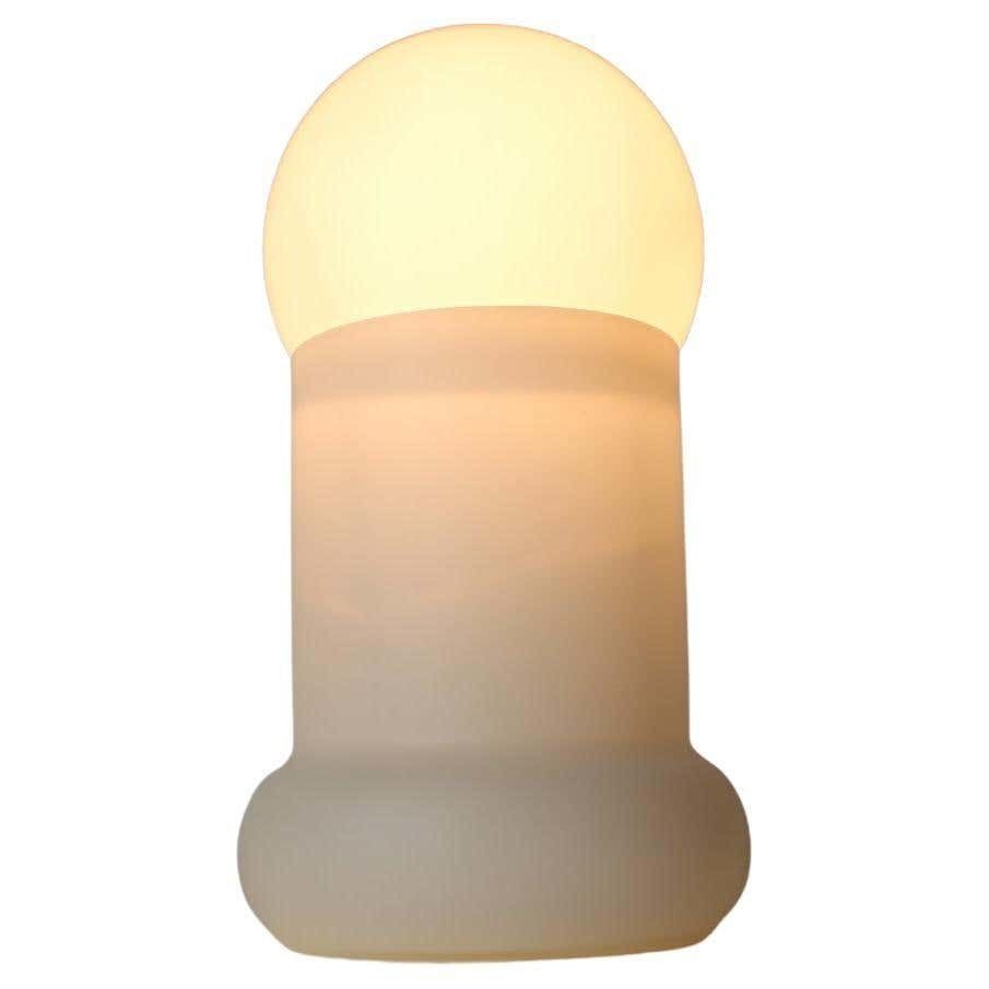 Mid Century All Glass Table Lamp/ Osvětlovací Sklo Valašské Meziříčí, 1970's.