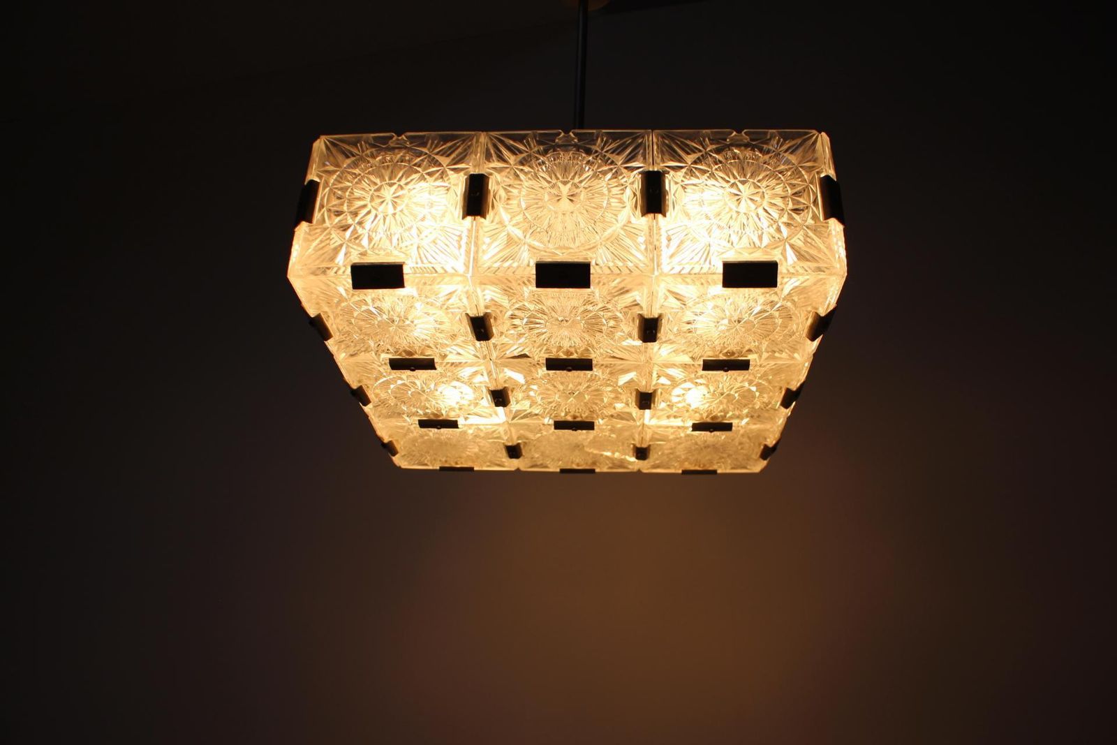 photo furniture Mid Century Chandelier/ Kamenický šenov, Preciosa, 1970's.