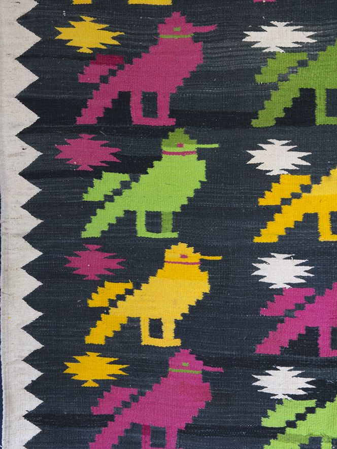 photo furniture Pictorial Dhurrie With Birds And Tigers
