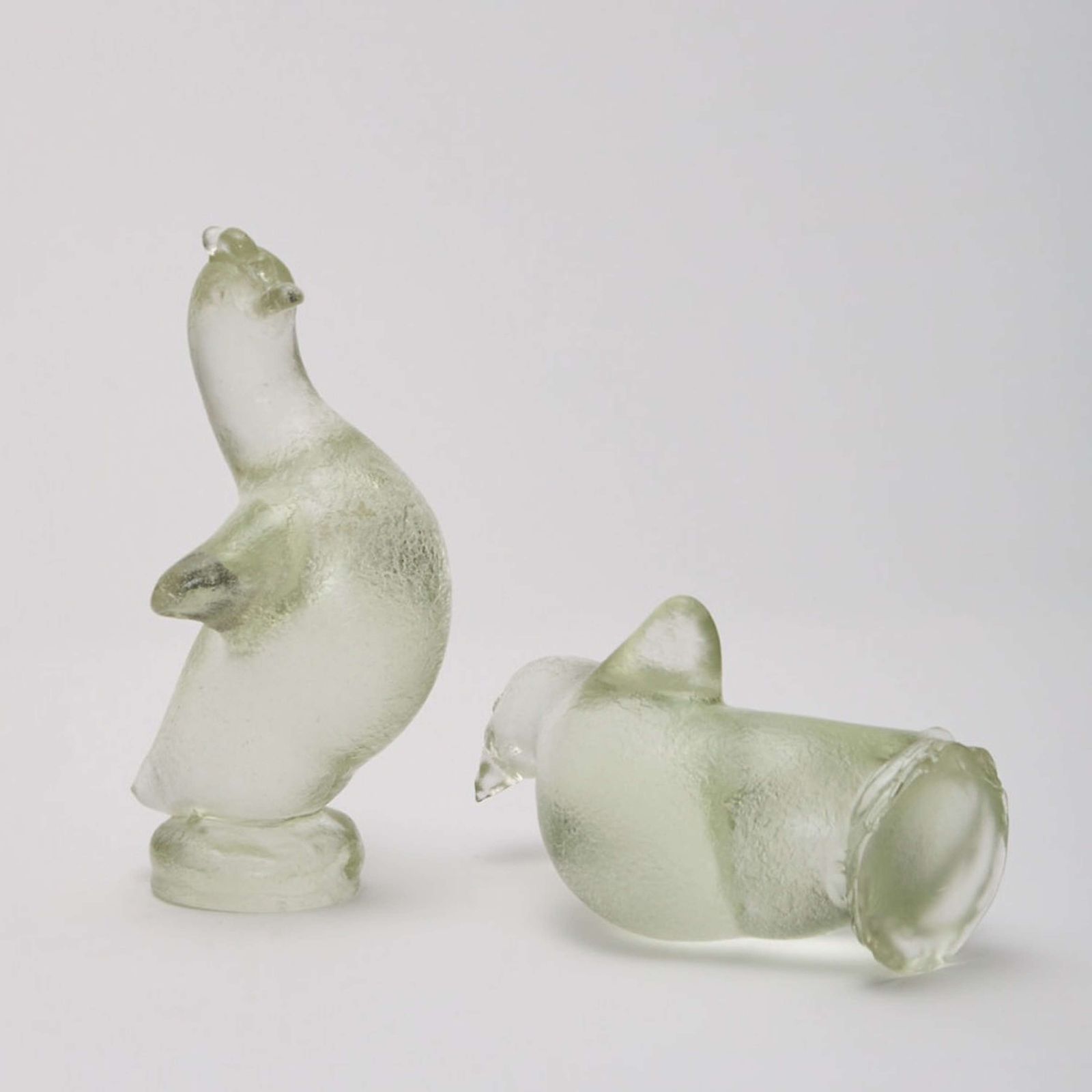 Two Hen Sculptures In Corroso Glass By Archimede Seguso Circa 1938 photo 4950.0