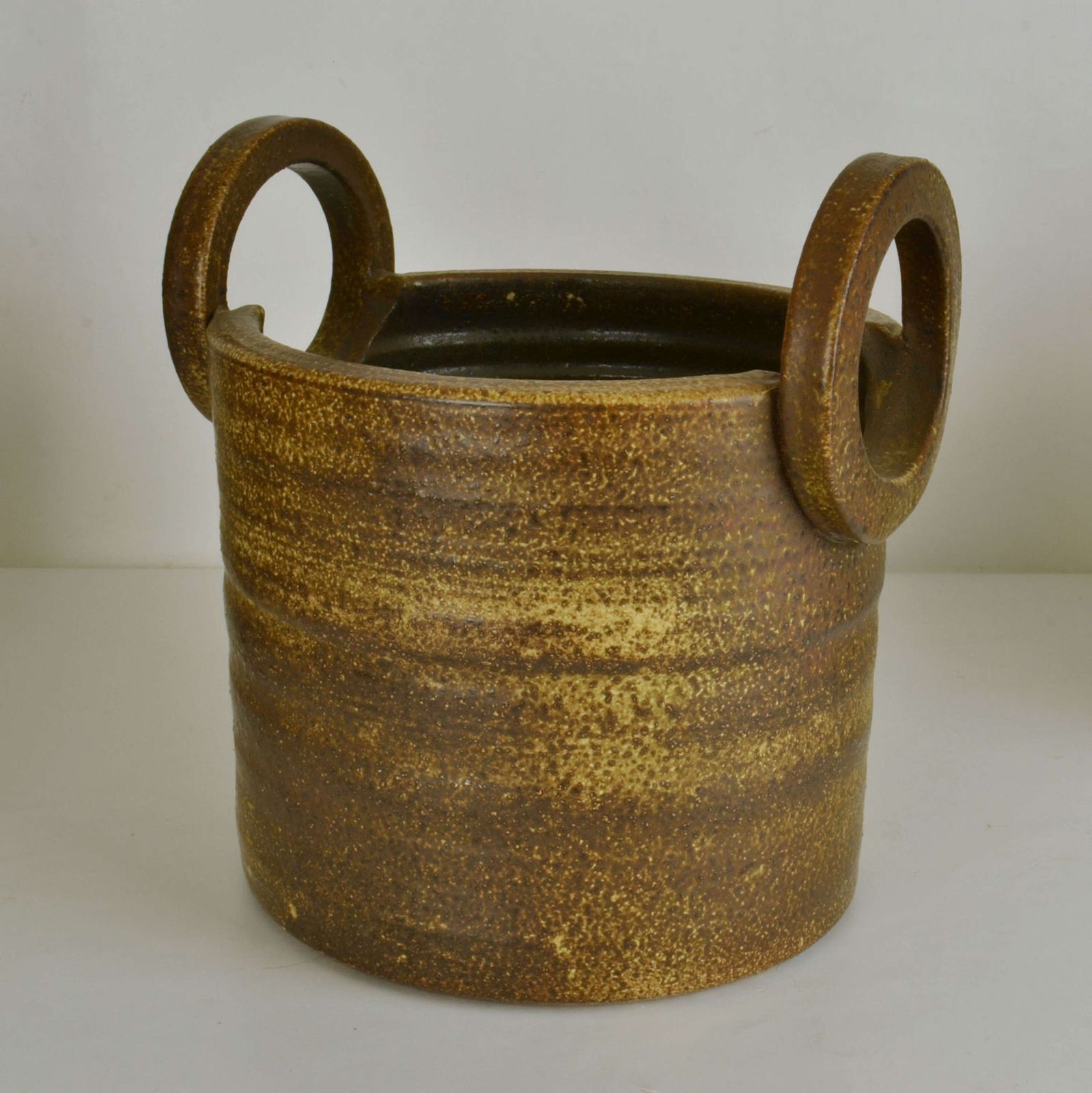 Two Handled Large Studio Ceramic Plant Pot By Mobach photo 850.0